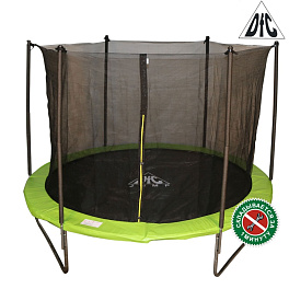 Батут DFC JUMP 14ft складной, сетка, чехол, apple green (427см)